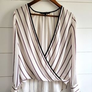 White House Black Market Striped Blouse